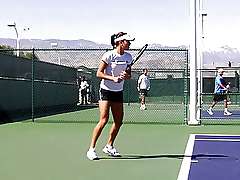 Ana Ivanovic hot short in training