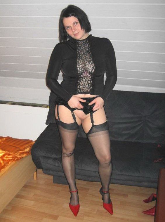 Fuck pics Black stockings and no panties )... photo